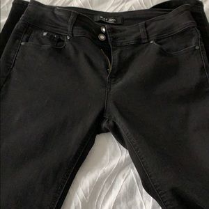 2pair wax jeans. Dark blue and black